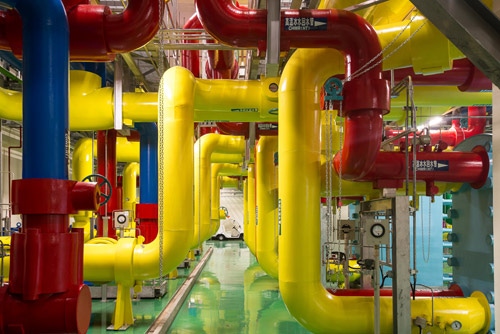 The cooling plant inside Google's Taiwan data center