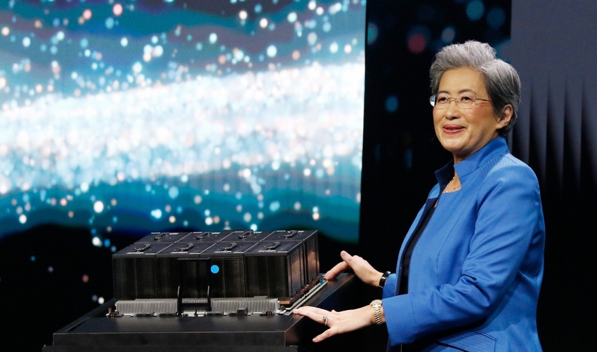AMD President Dr. Lisa Su presents new product