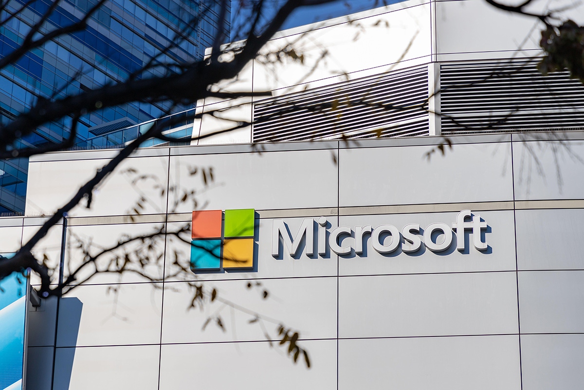 Microsoft logo on Microsoft Theater Microsoft logo on Microsoft Theater