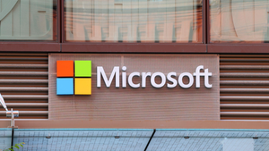 microsoft logo on building exterior microsoft logo on building exterior