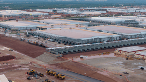aerial view of data center construction aerial view of data center construction