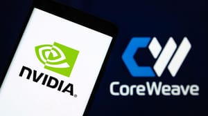 nvidia and coreweave logos nvidia and coreweave logos