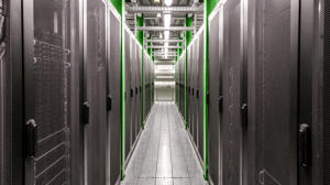 Corridor in server room data center Corridor in server room data center