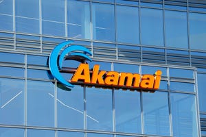 Akamai logo on their headquarters Massachusetts. The company recently unveiled Akamai Gecko
