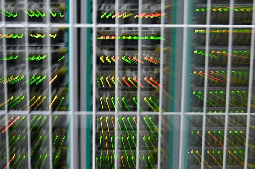 blurry photo of data center