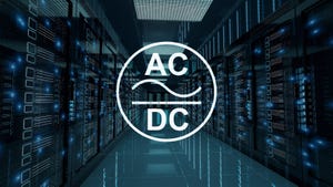 Data center AC DC current illustration Data center AC DC current illustration