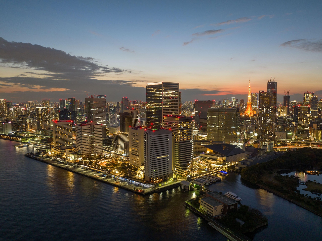 Tokyo skyline at dusk Tokyo skyline at dusk