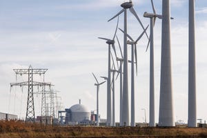 Wind turbines at the Port of Vlissingen, Netherlands