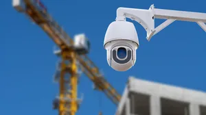Outdoor cctv camera at construction site Outdoor cctv camera at construction site