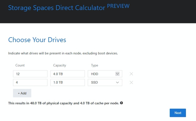 Microsoft Storage Spaces Direct Calculator Eases Volume Planning Microsoft Storage Spaces Direct Calculator Eases Volume Planning