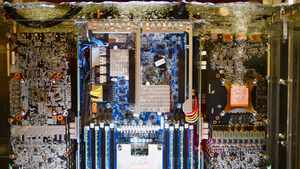 Data center/server type computer submerged in liquid cooling Data center/server type computer submerged in liquid cooling