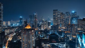 Mumbai skyline at night
