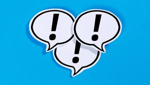 Exclamation points on blue background Exclamation points on blue background