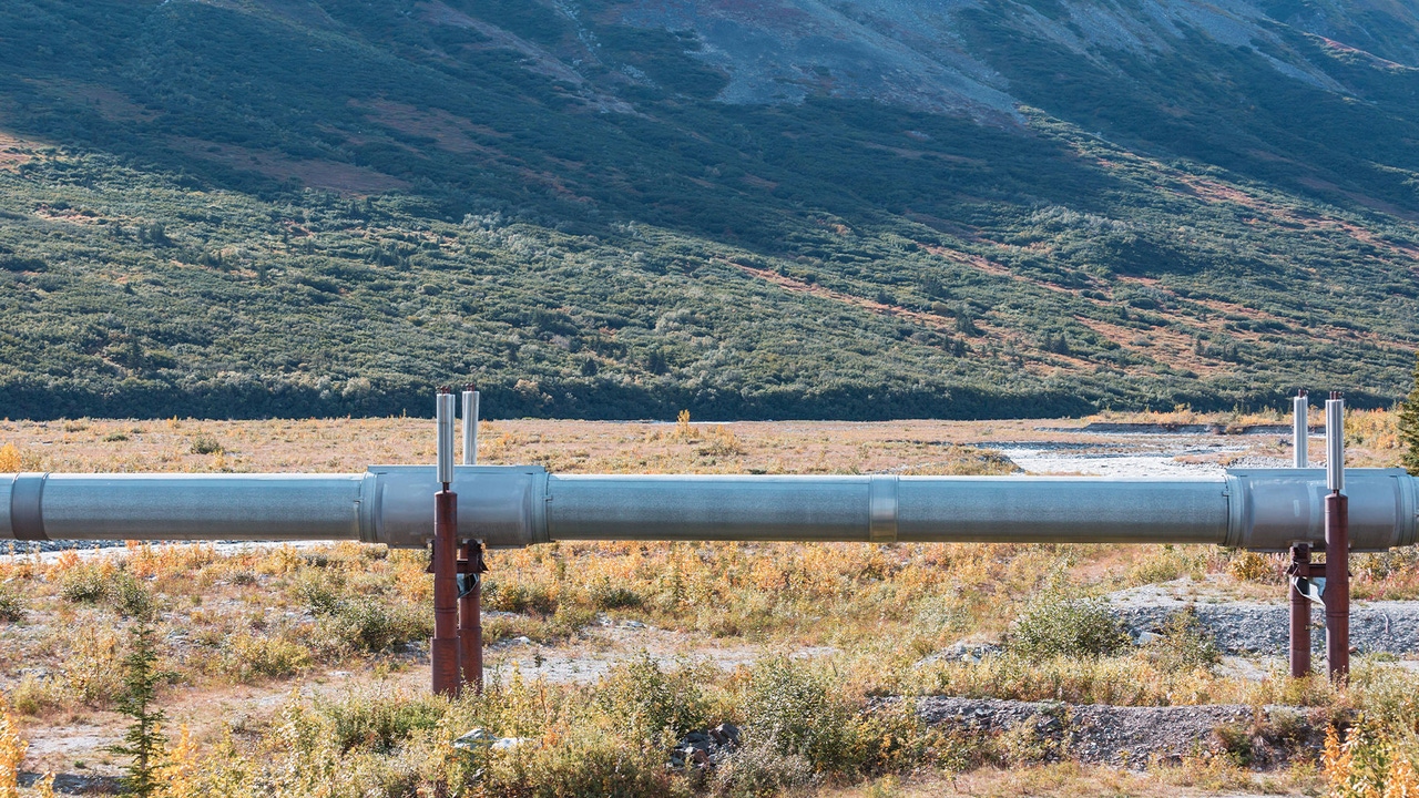 A natural gas pipeline in the US A natural gas pipeline in the US
