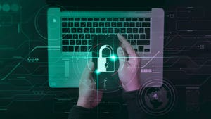 Hands working on a smartphone with padlock on screen Hands working on a smartphone with padlock on screen