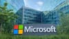 microsoft logo on a sign outside a building microsoft logo on a sign outside a building