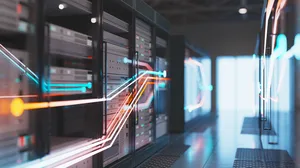 Rack-based environmental monitoring in a data center concept image Rack-based environmental monitoring in a data center concept image