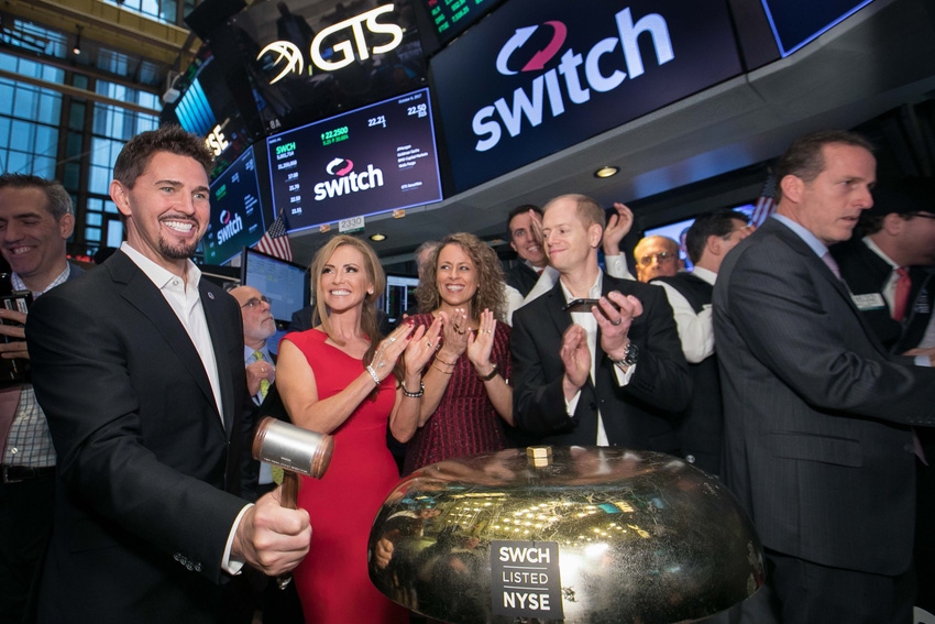 Switch CEO Rob Roy rings the NYSE opening bell