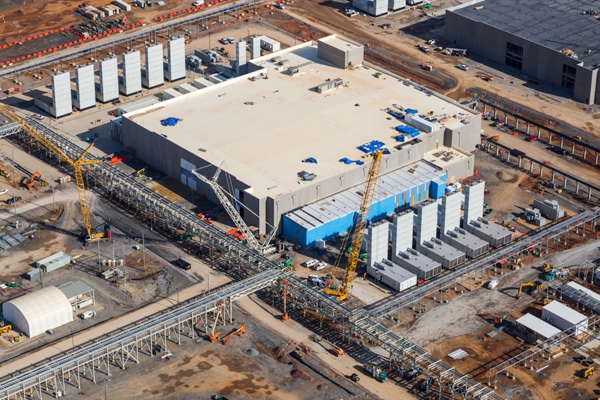 Google data center under construction in Clarksville, Tennessee
