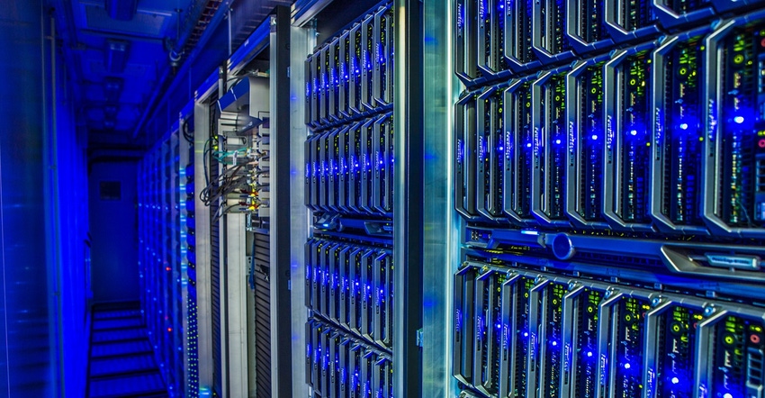 rows of servers in a server room