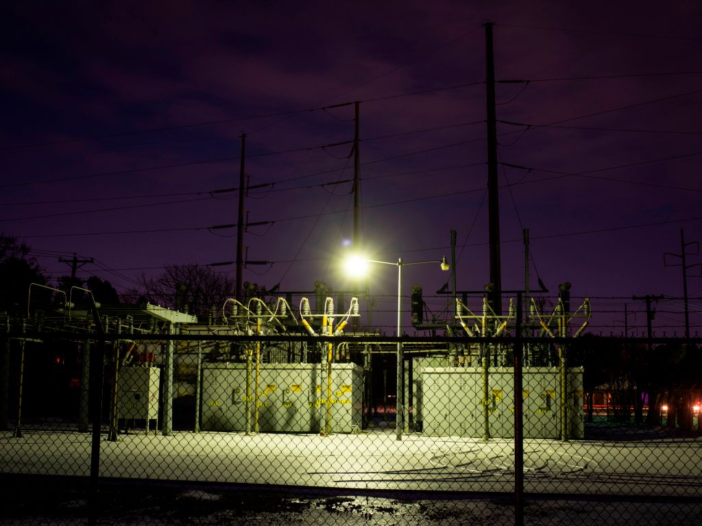 An Oncor power substation is surrounded by snow in Waco, Texas, on February 18, 2021. An Oncor power substation is surrounded by snow in Waco, Texas, on February 18, 2021.
