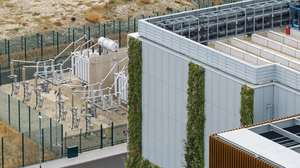 Data Center Exterior Showing an Adjacent Electrical Substation Data Center Exterior Showing an Adjacent Electrical Substation