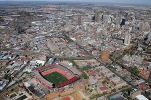Johannesburg skyline, seen in 2008