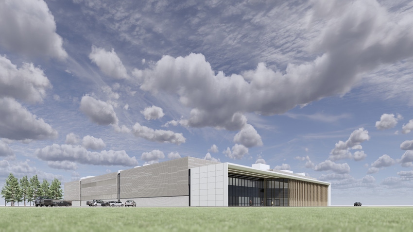 An architectural rendering of the Oregon Research and Design Mega Lab in Hillsboro, Oregon. Intel planned to open the data center lab this year.