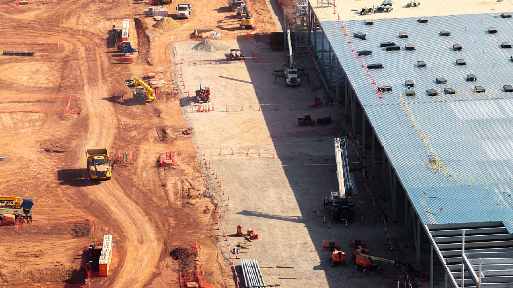 aerial view of Stargate Oracle AI data center under construction