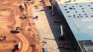 aerial view of Stargate Oracle AI data center under construction aerial view of Stargate Oracle AI data center under construction