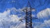 high-voltage power lines against sky and paper money high-voltage power lines against sky and paper money
