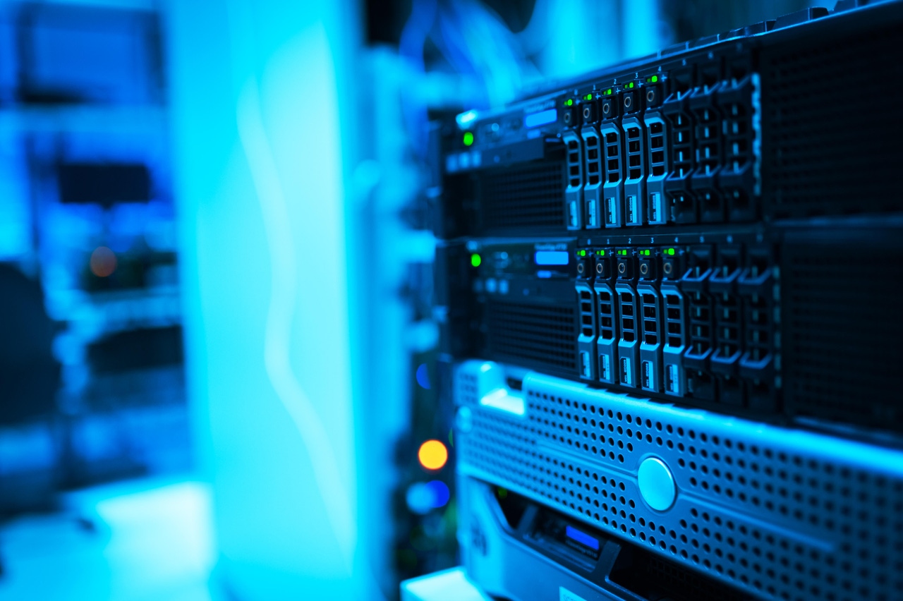 Network servers in a data room Network servers in a data room