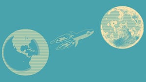 Data center in space illustration Data center in space illustration