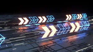 arrows traveling in digital environment arrows traveling in digital environment