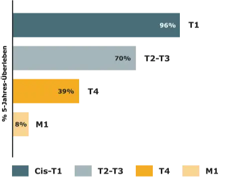 Grafik zur Prognose von Urothelkarzinomen