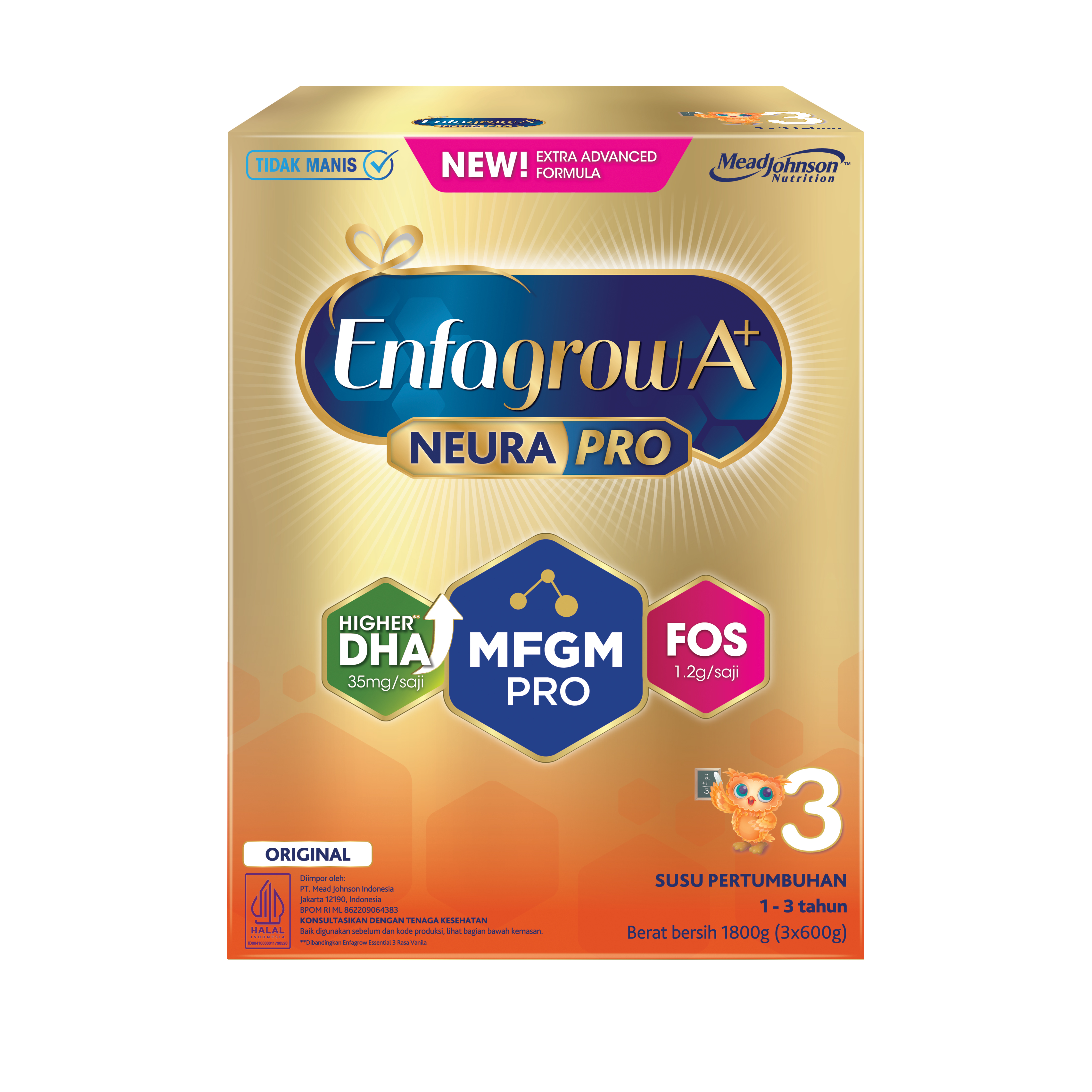 Enfagrow A+ MFGM Pro Tahap 3 Original 1800g