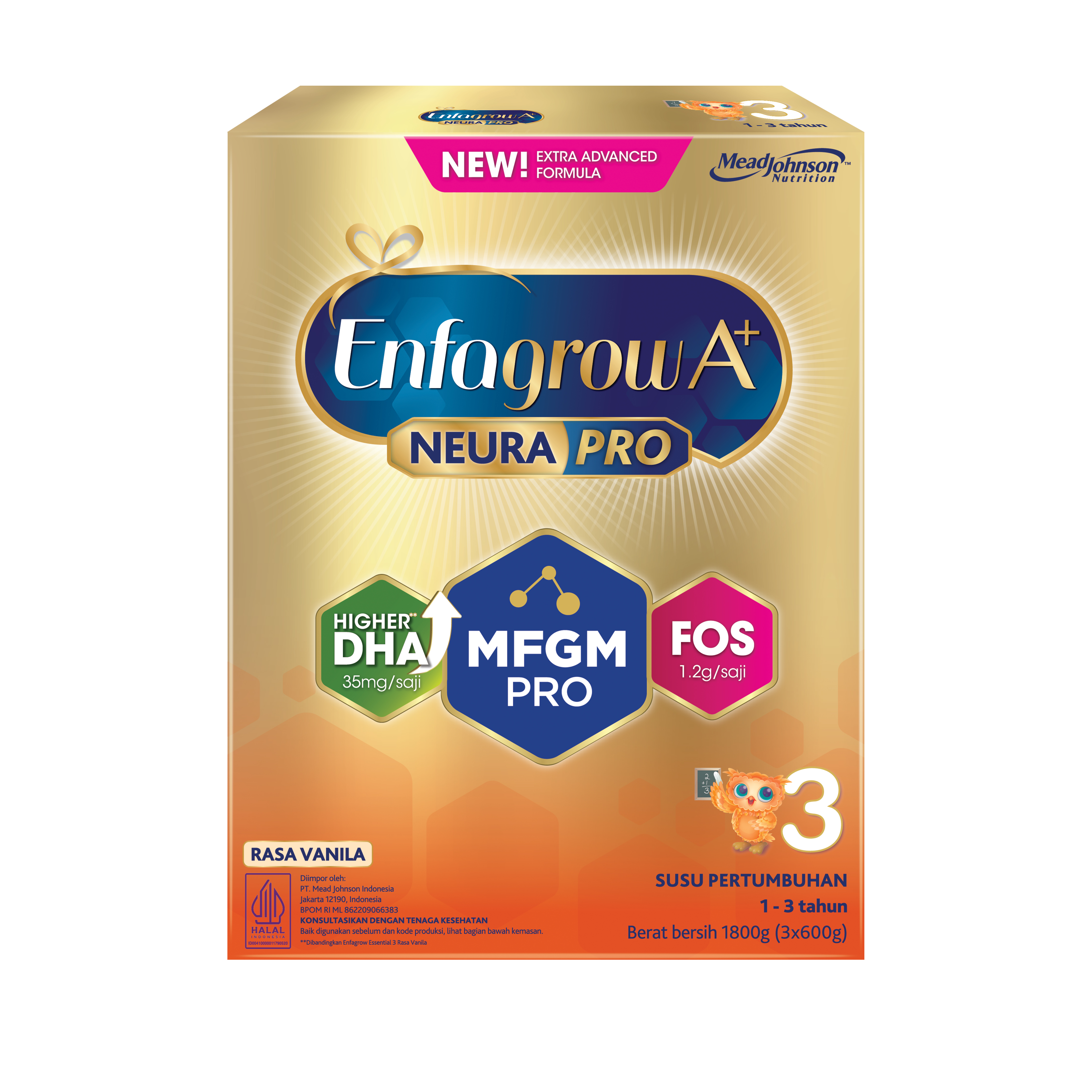 Enfagrow A+ MFGM Pro Tahap 3 Vanila 1800g