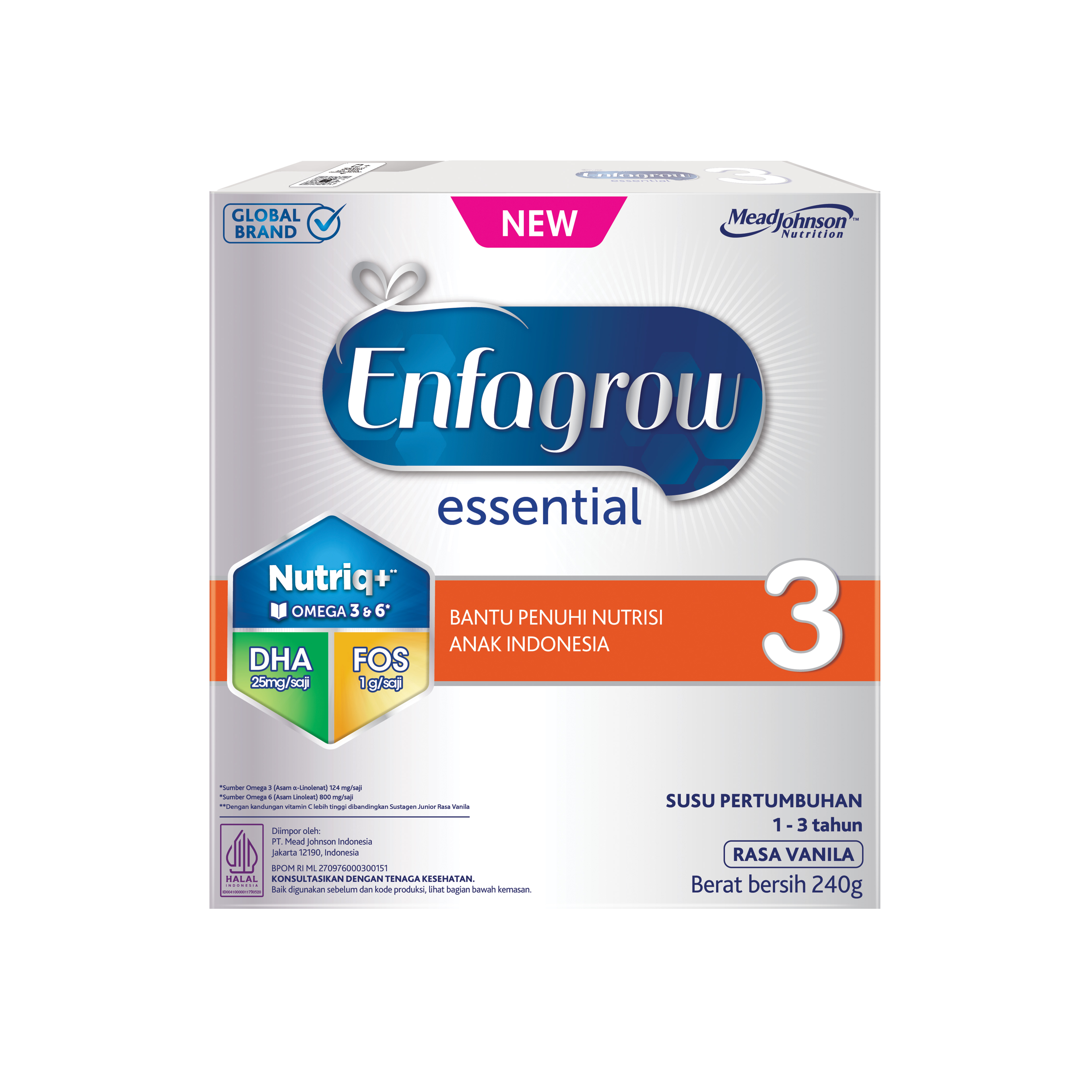 Enfagrow Essential 3 Susu Formula Anak 1 - 3 Tahun 240 gr