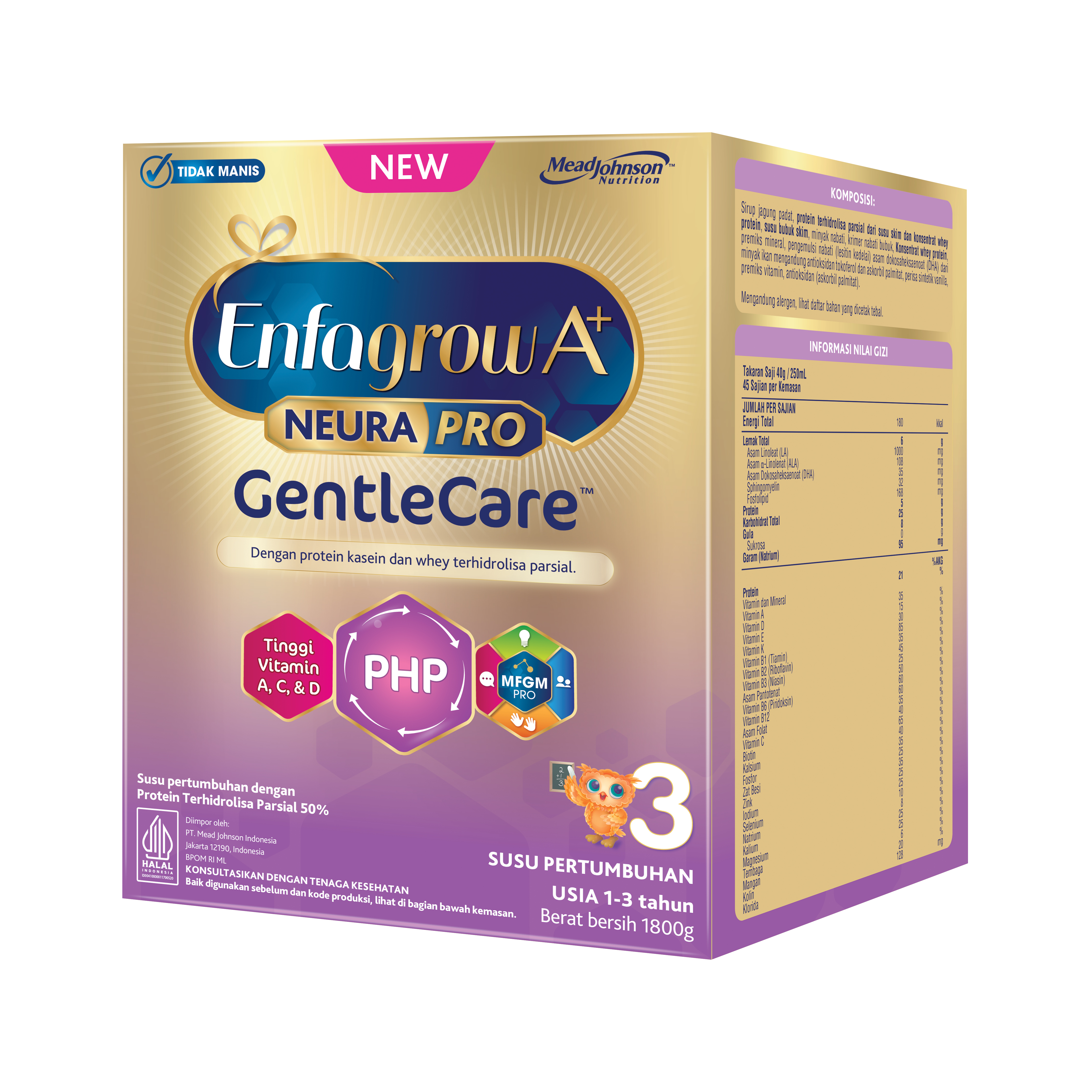 Enfagrow A+ Gentle Care Tahap 3 Original 1800g