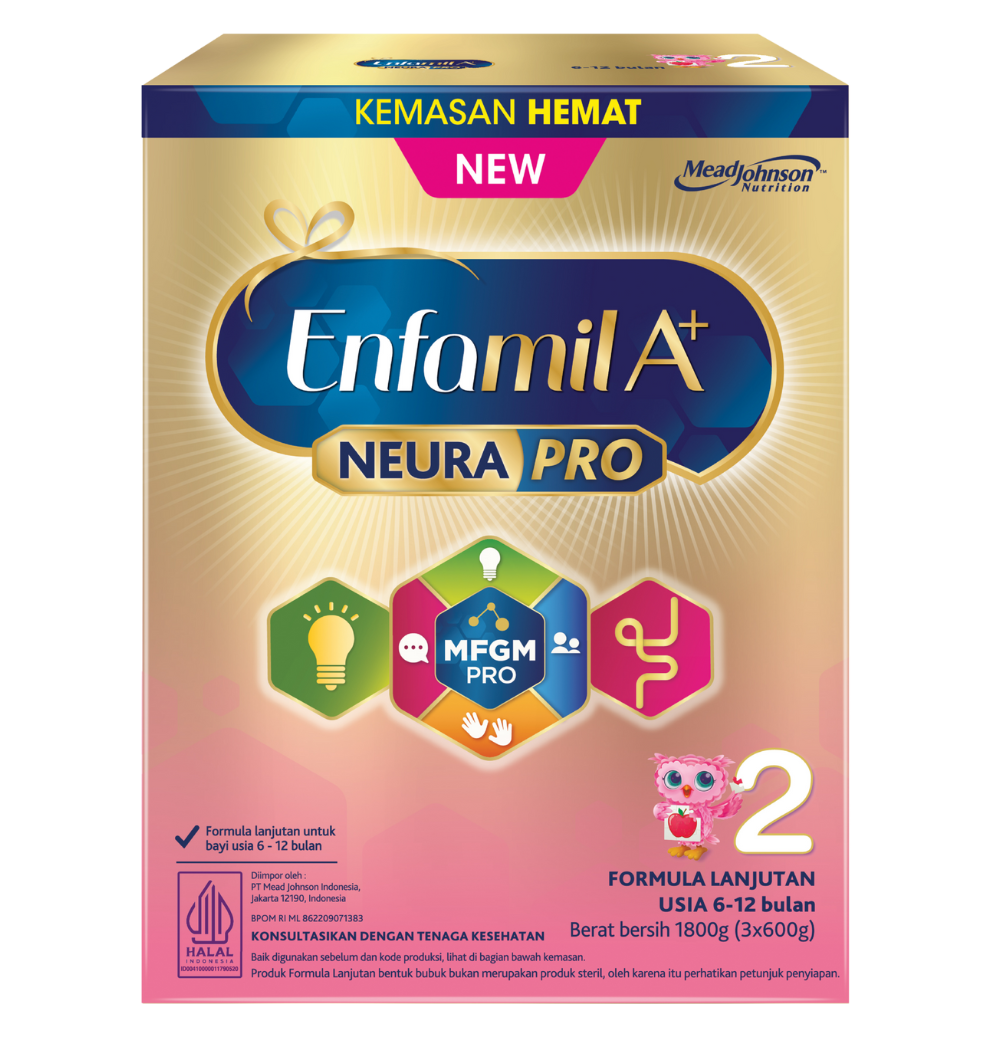 Enfamil A+ 2 Susu Formula Bayi 6 - 12 Bulan Plain 1800 gr