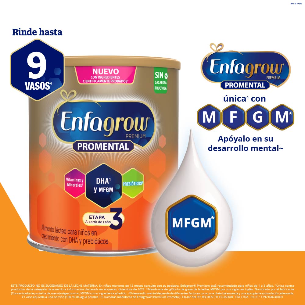 Alimento Lácteo Enfagrow Premium Promental Etapa 3 Lata x 375 g 