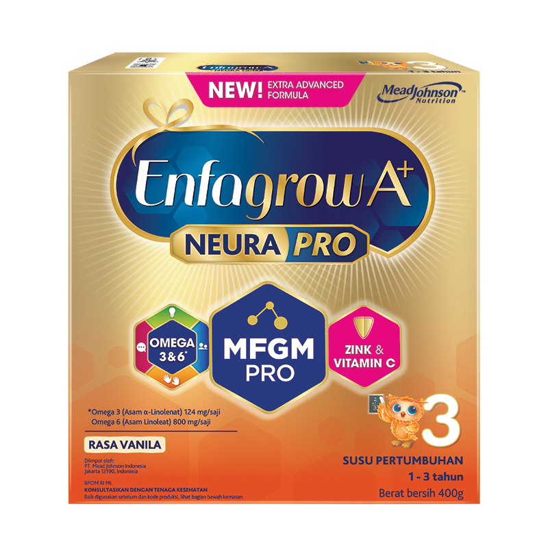 Enfagrow A+ 3 Susu Formula Anak 1 - 3 Tahun Vanila 400 gr