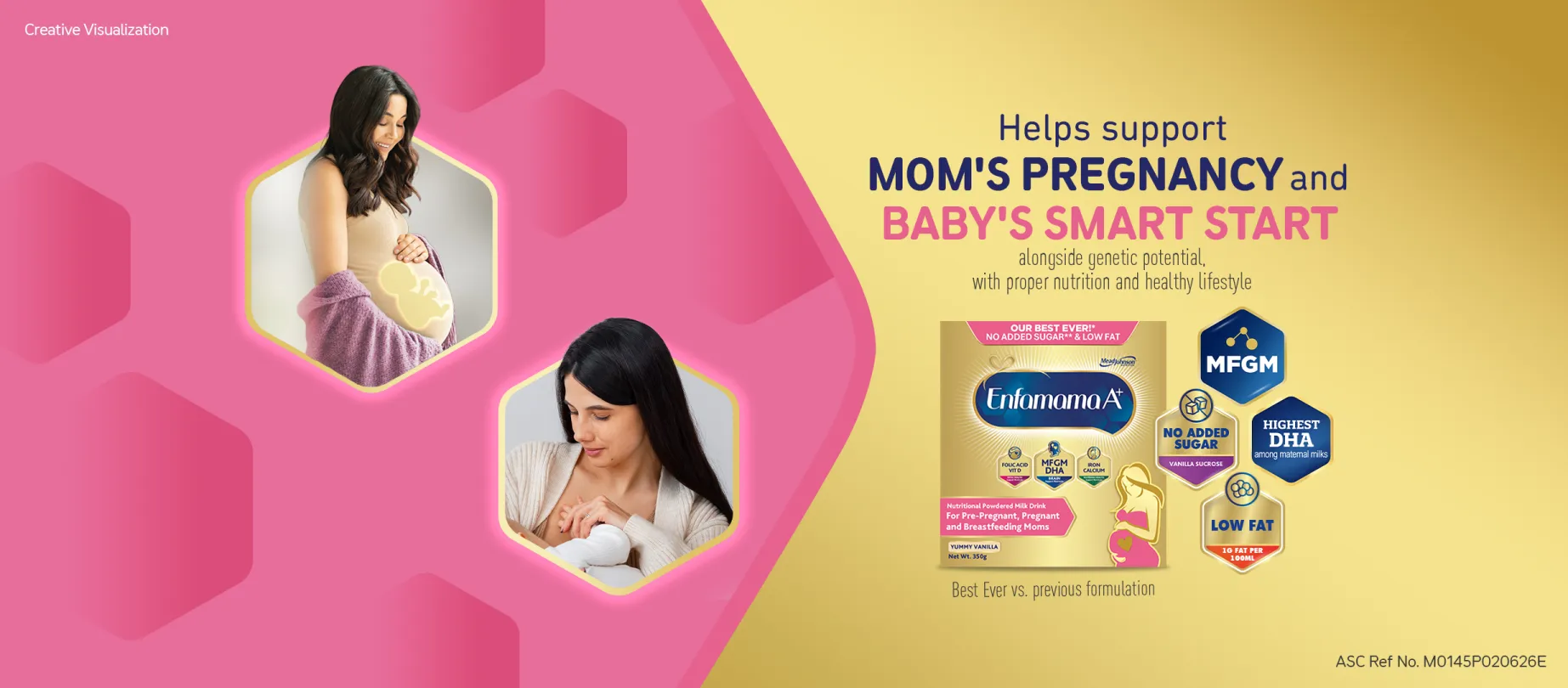 Pregnant woman holding glass of fresh fruit salad for healthy pregnancy nutrition