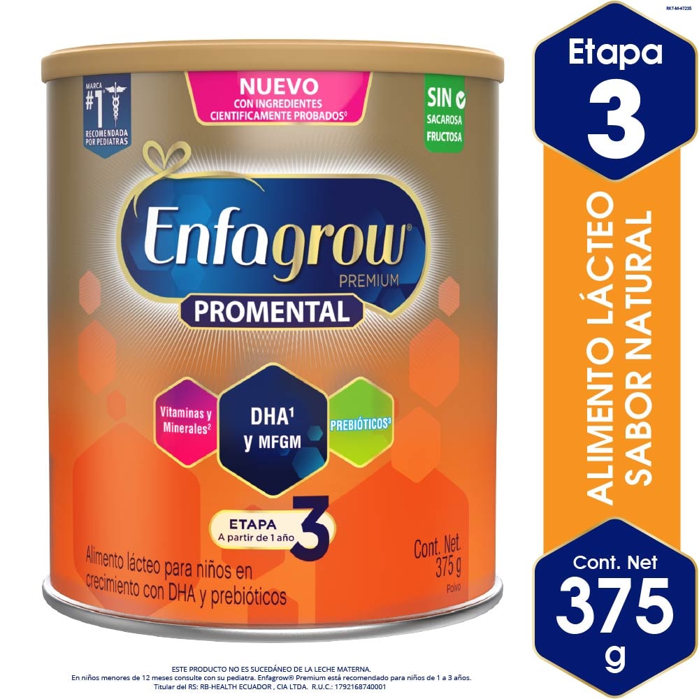 Alimento Lácteo Enfagrow Premium Promental Etapa 3 Lata x 375 g