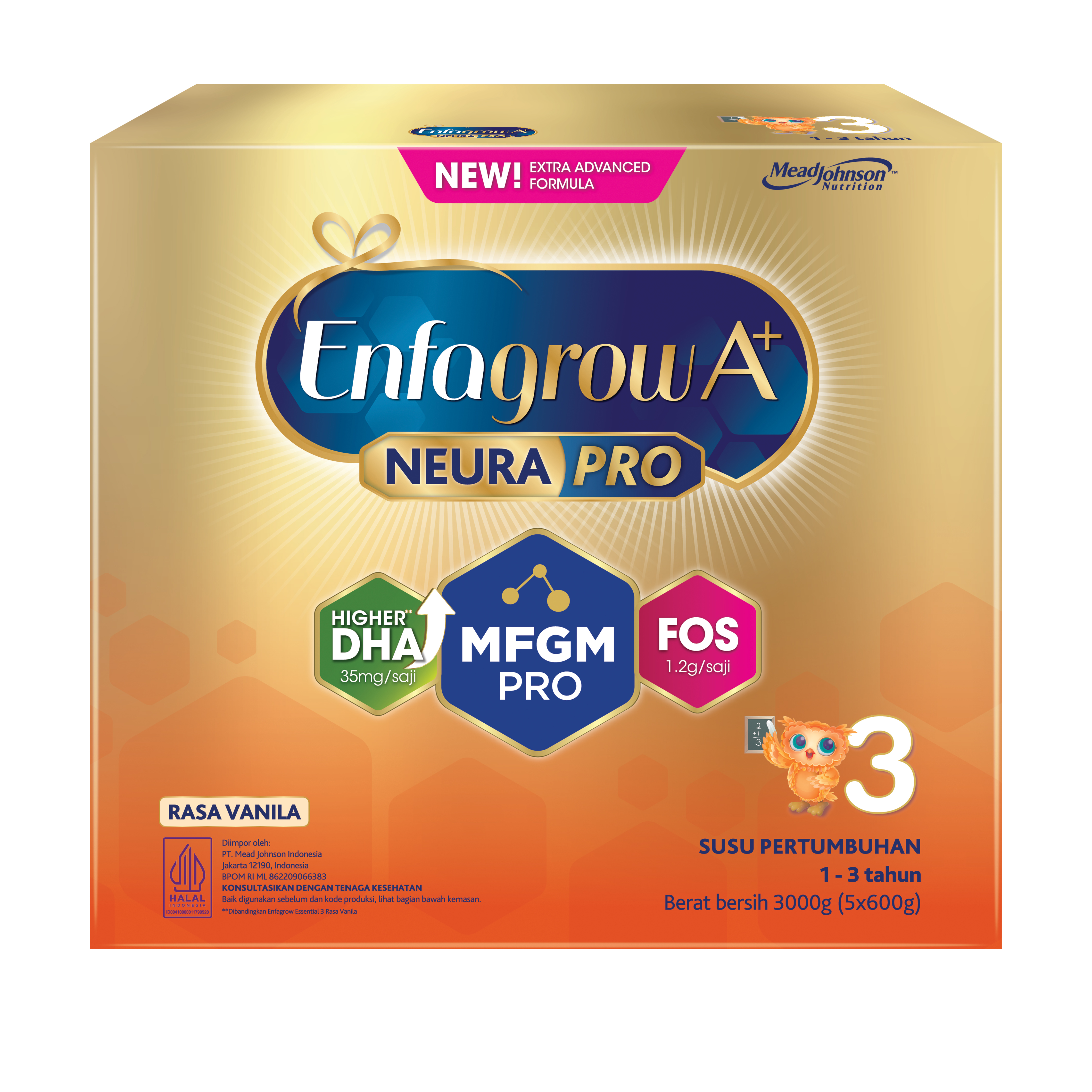 Enfagrow A+ MFGM Pro Tahap 3 Vanila 3000g