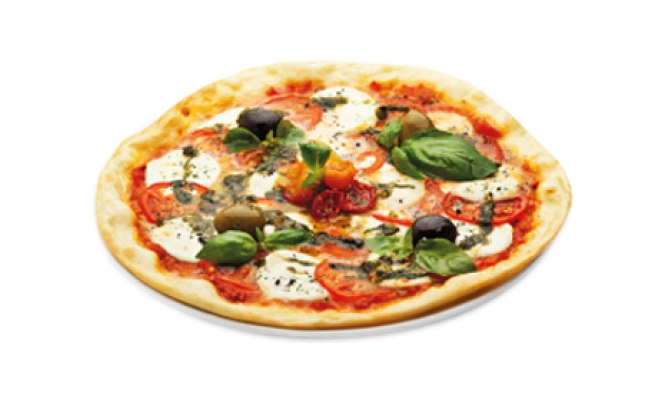 Picture of a whole pizza