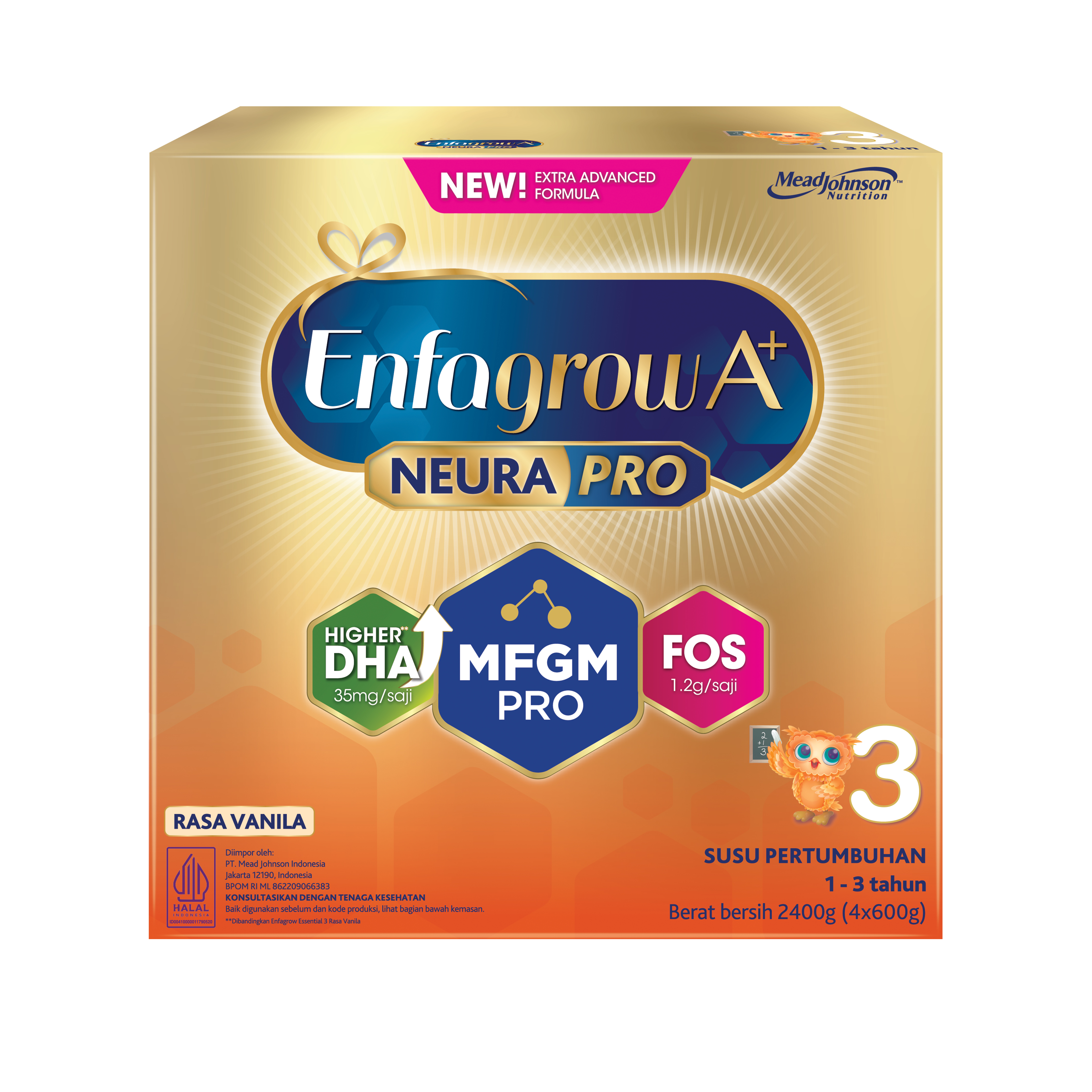 Enfagrow A+ MFGM Pro Tahap 3 Vanila 2400g