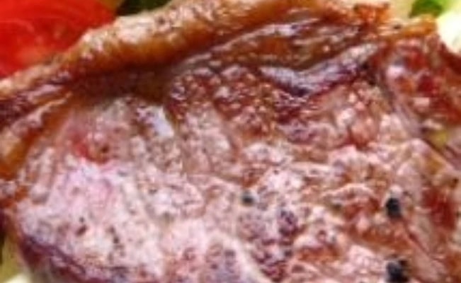 Close-up for cooked lean meat