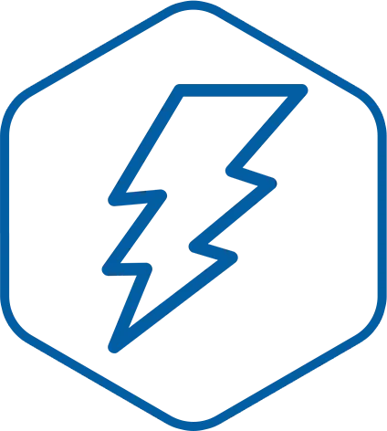 Lightning bolt icon representing brain development and energy