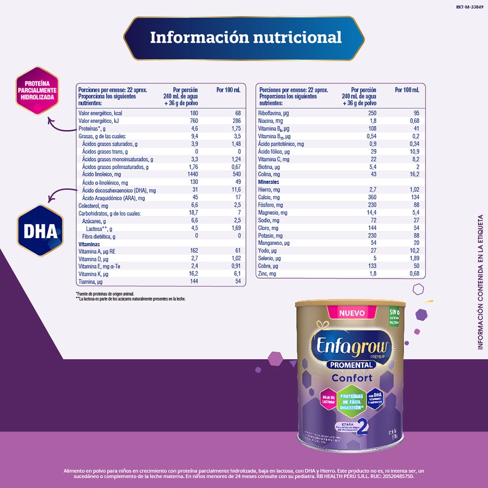 Enfagrow ® Confort, lata de 800 grs